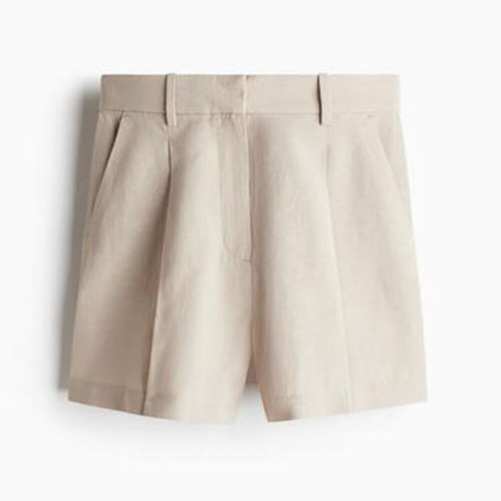 Linen-Blend Shorts